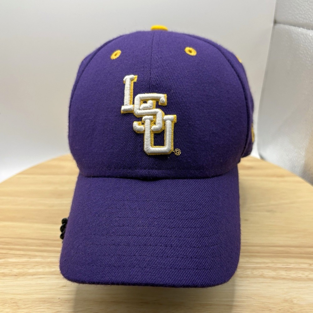 New Era 59FIFTY LSU Tigers Fitted Cap Hat Purple/Gold Size 7 3/8
